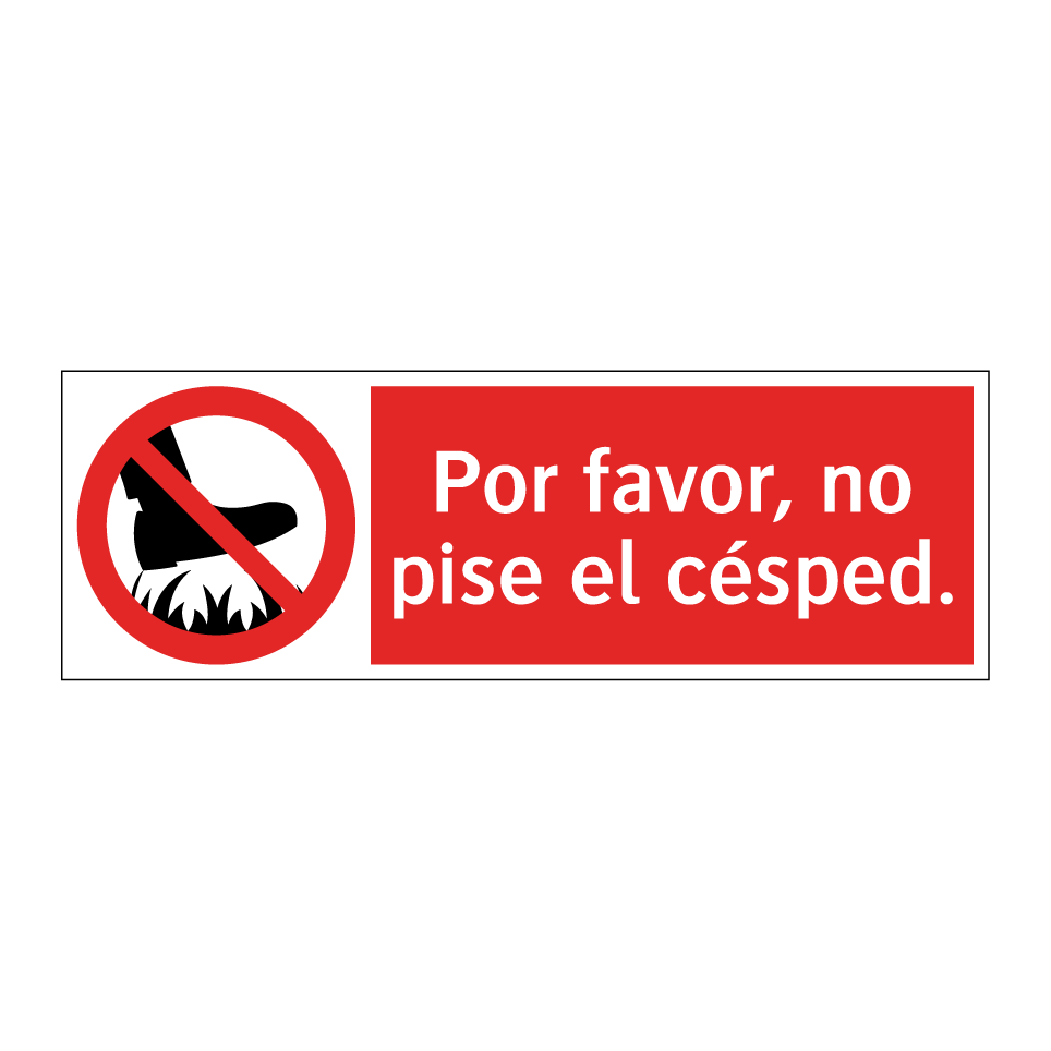 Por favor, no pise el césped.