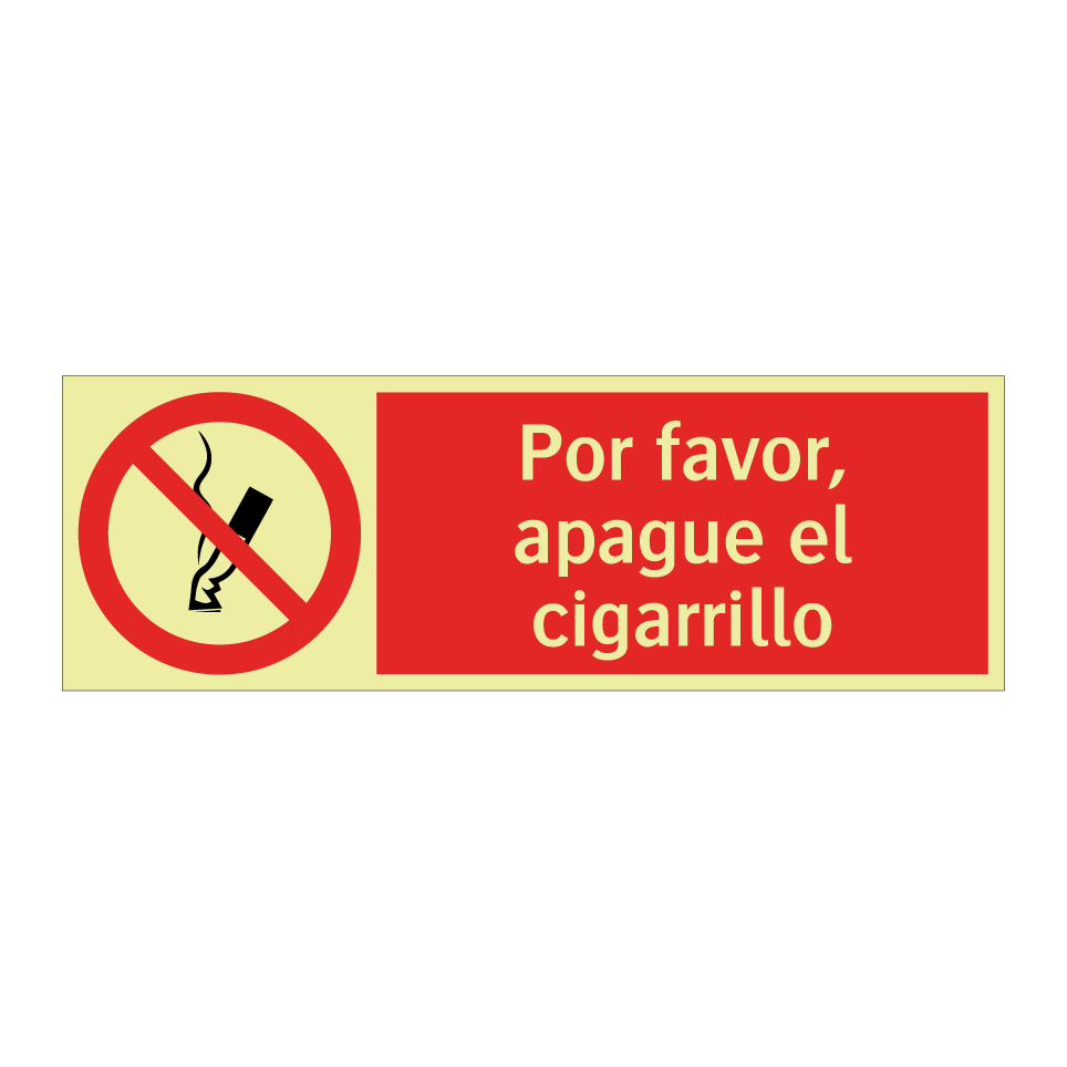 Por favor, apague el cigarrillo