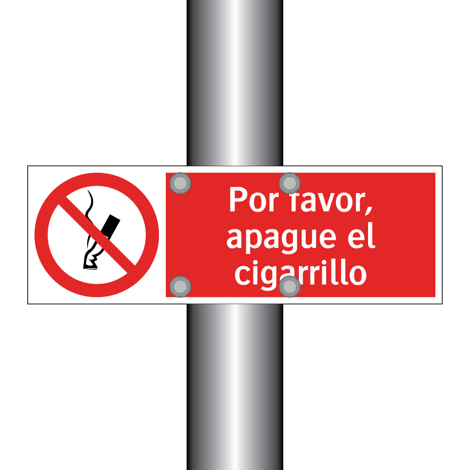 Por favor, apague el cigarrillo