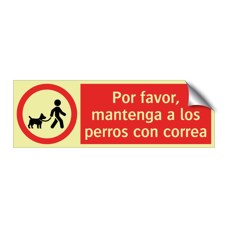 Por favor, mantenga a los perros con correa