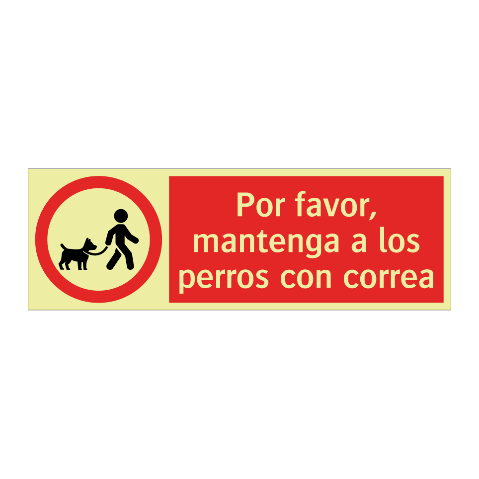 Por favor, mantenga a los perros con correa
