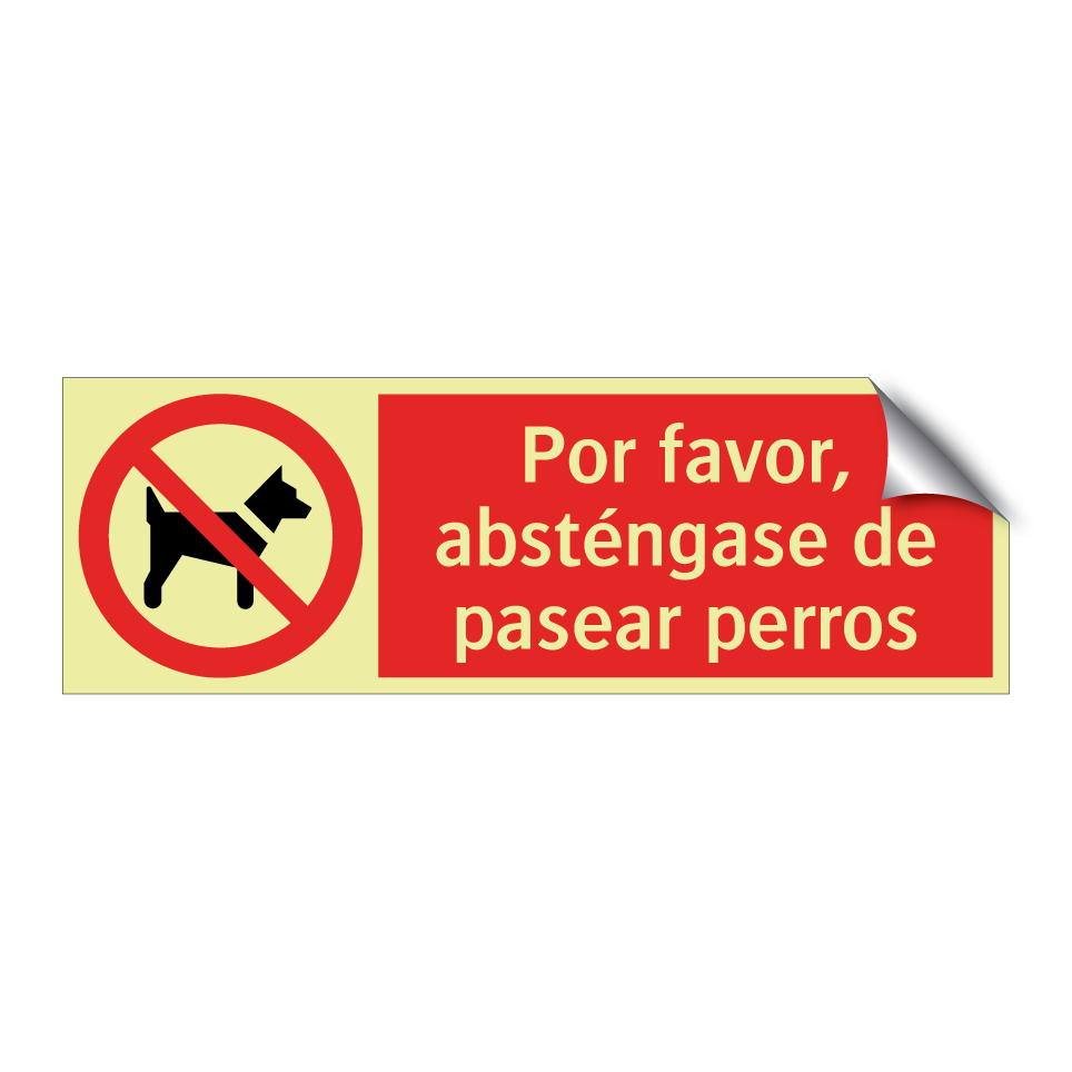 Por favor, absténgase de pasear perros