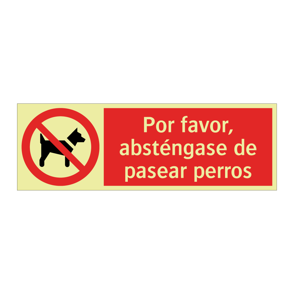 Por favor, absténgase de pasear perros