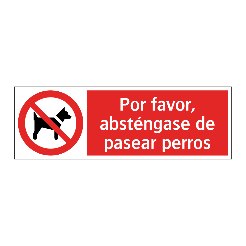 Por favor, absténgase de pasear perros