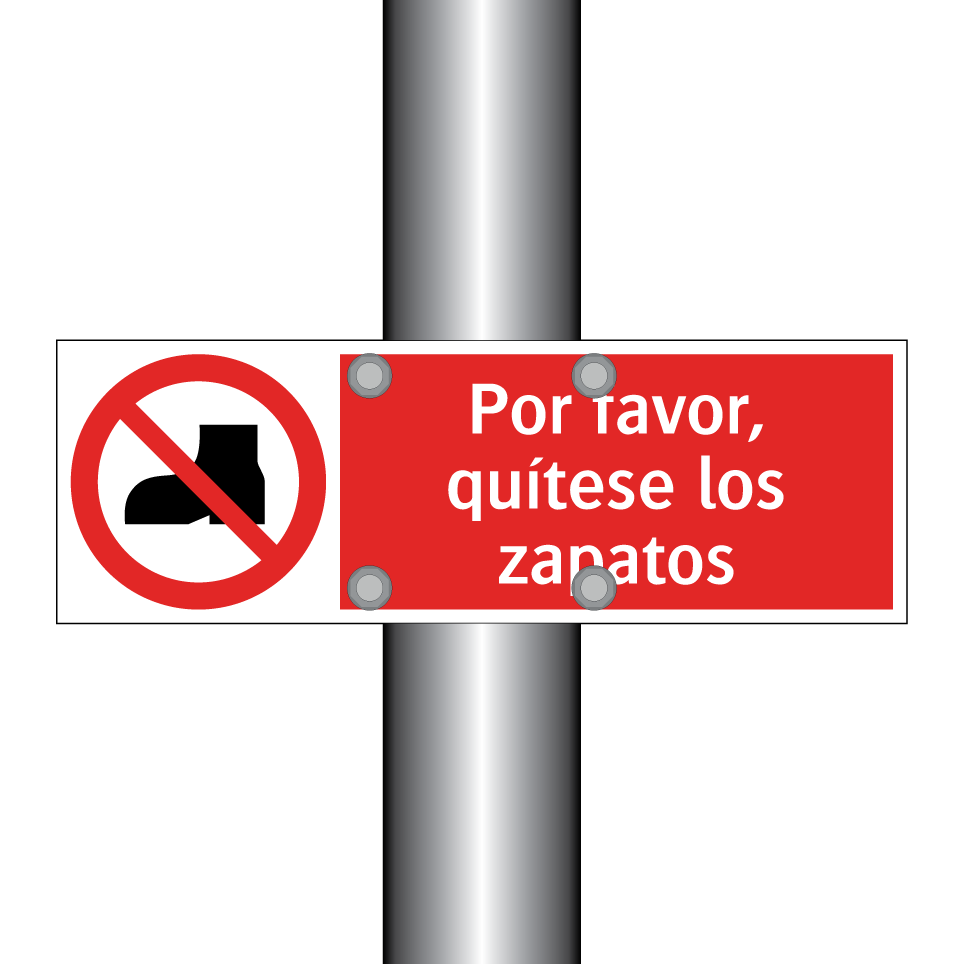 Por favor, quítese los zapatos