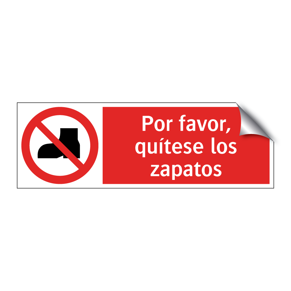 Por favor, quítese los zapatos
