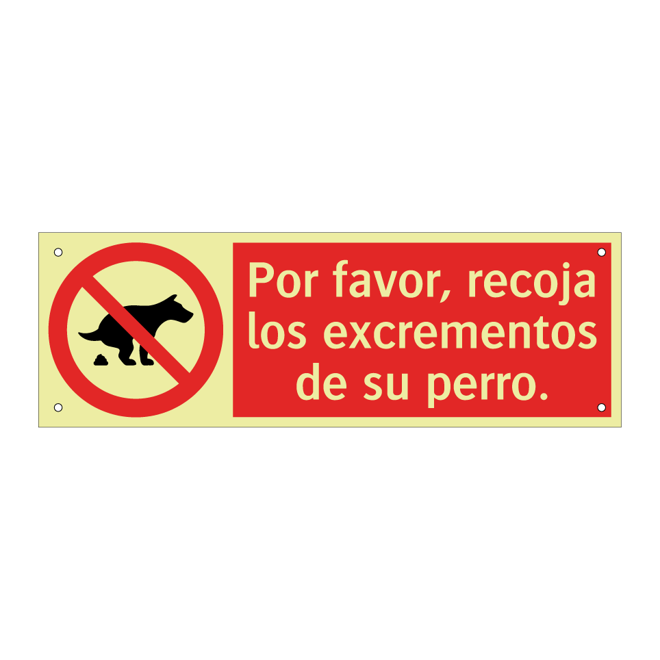Por favor, recoja los excrementos de su perro.