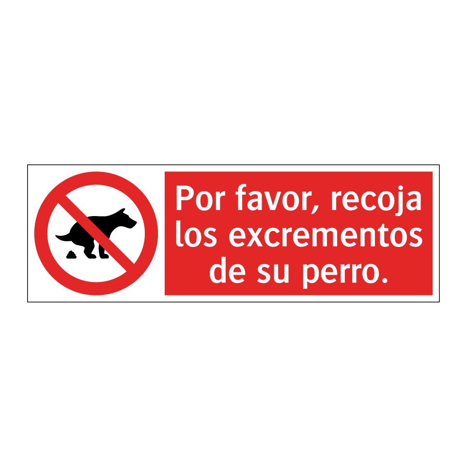 Por favor, recoja los excrementos de su perro.