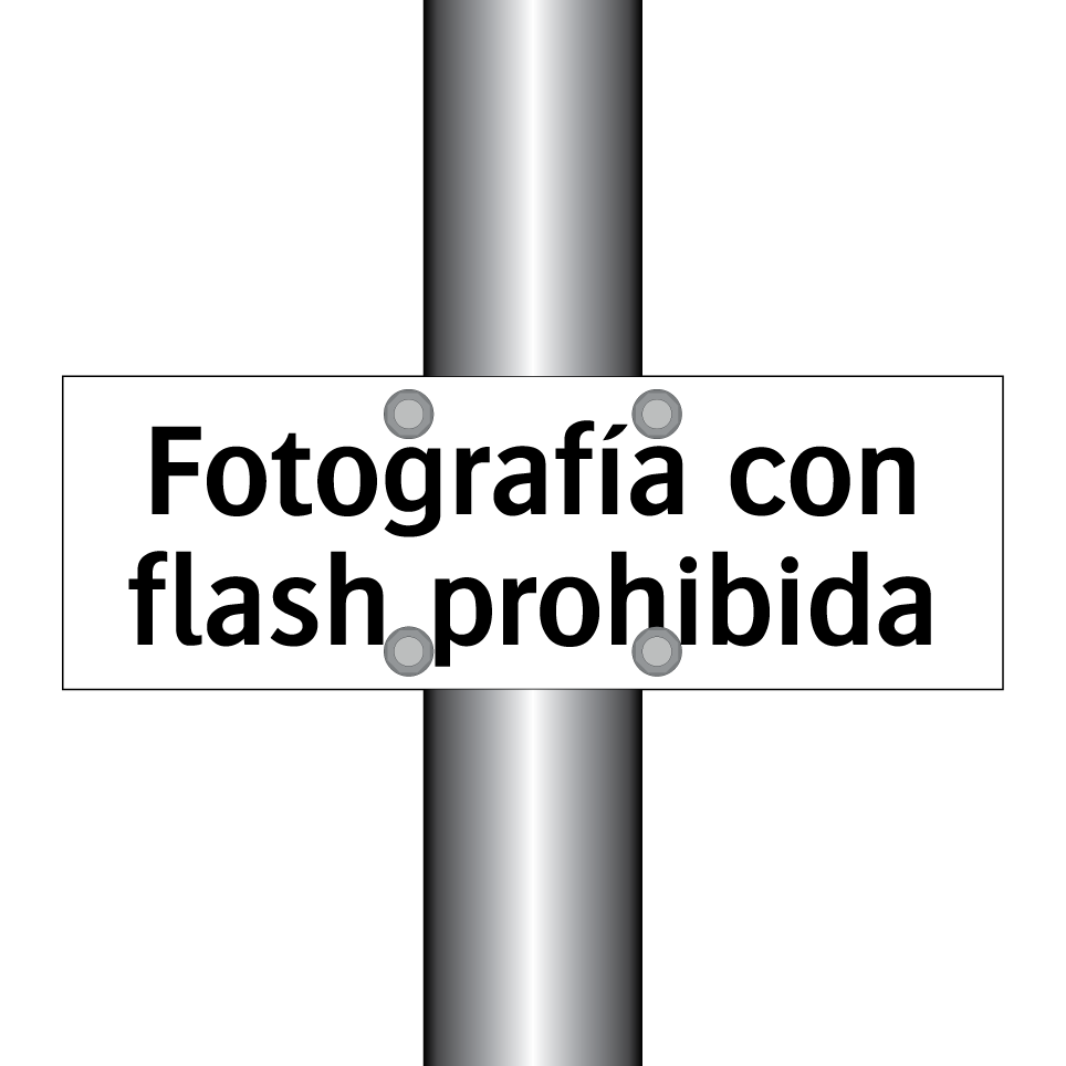 Fotografía con flash prohibida