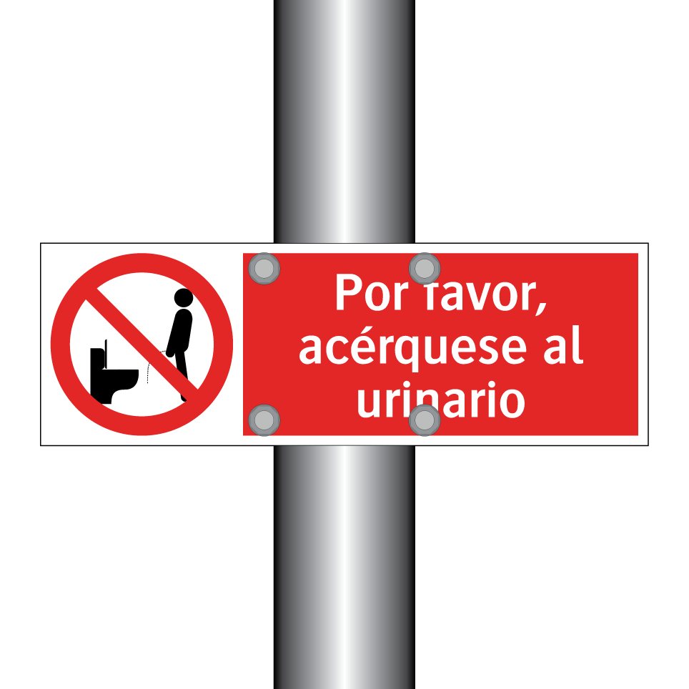 Por favor, acérquese al urinario