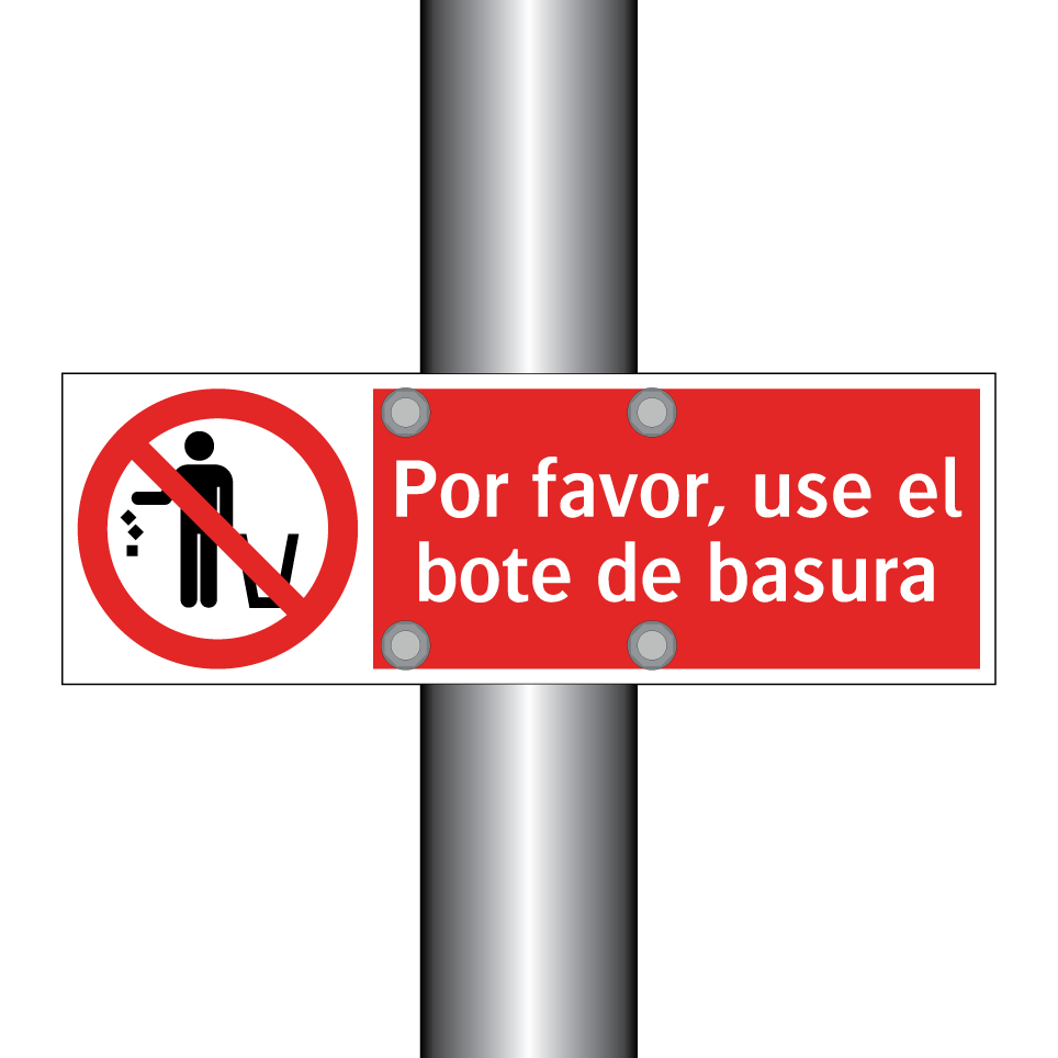 Por favor, use el bote de basura