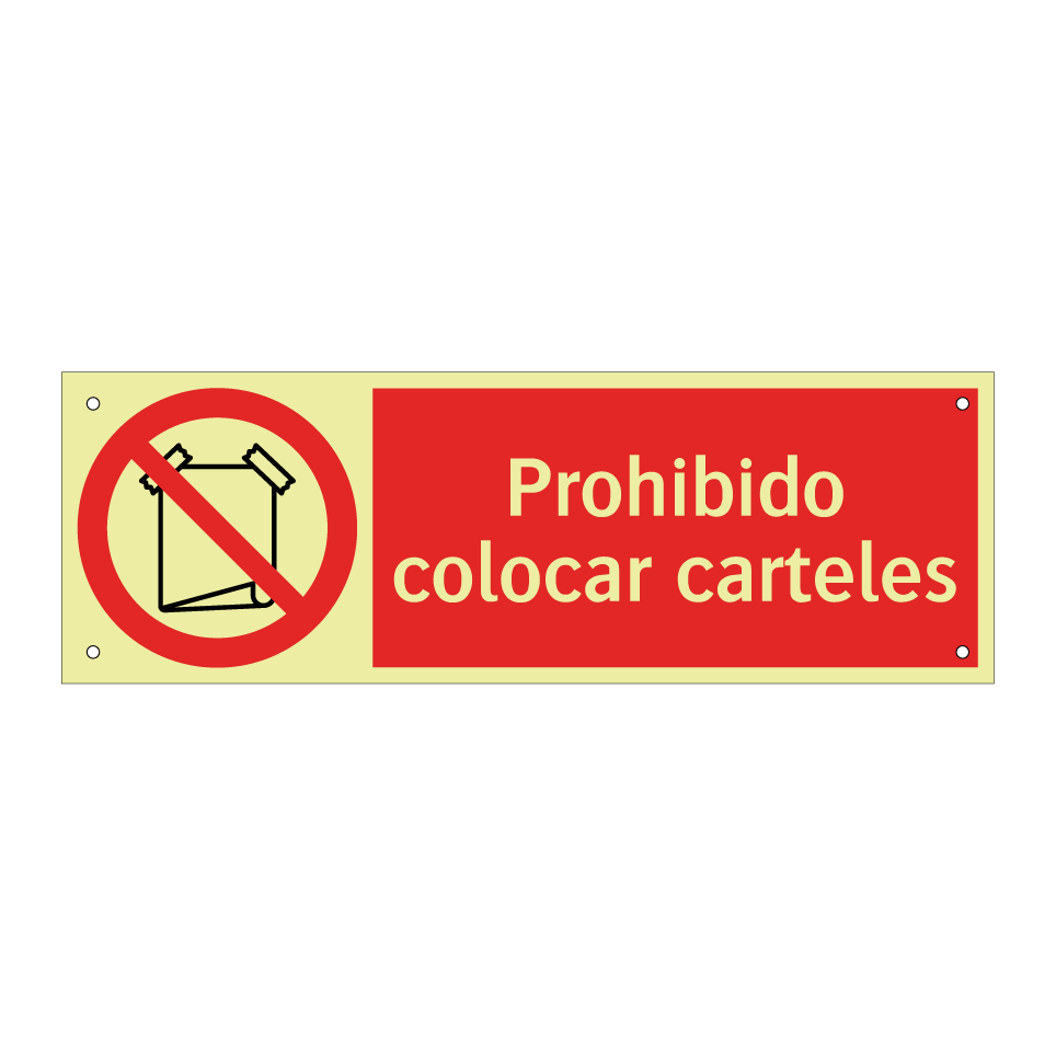 Prohibido colocar carteles