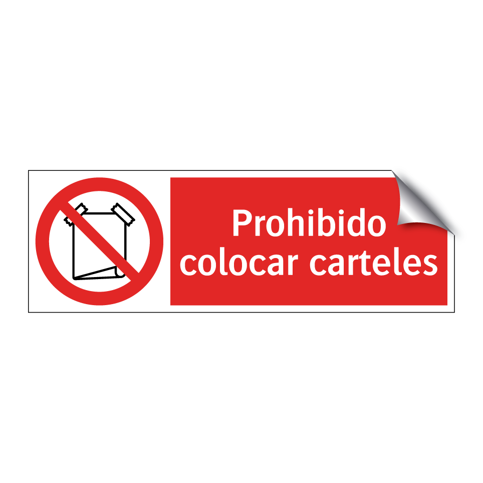 Prohibido colocar carteles