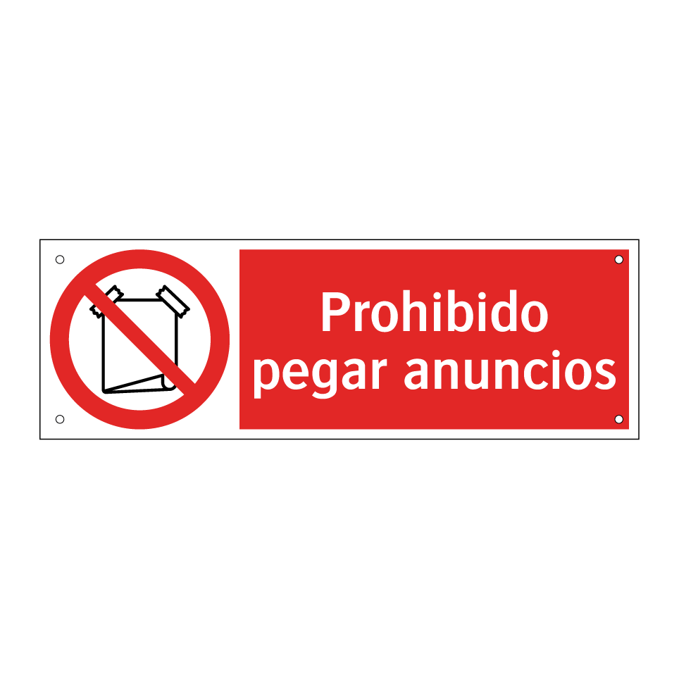 Prohibido pegar anuncios