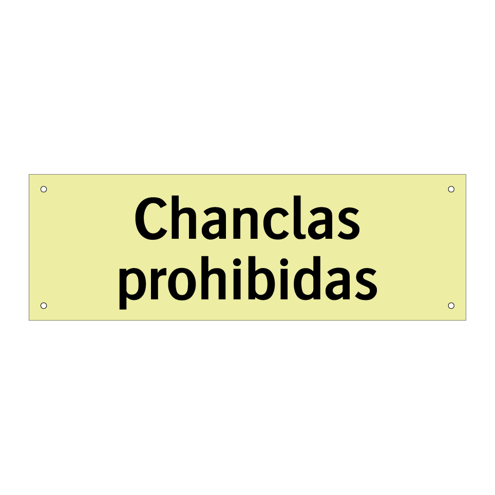 Chanclas prohibidas