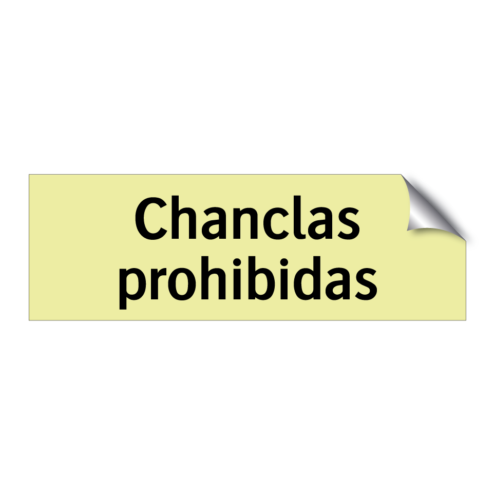 Chanclas prohibidas