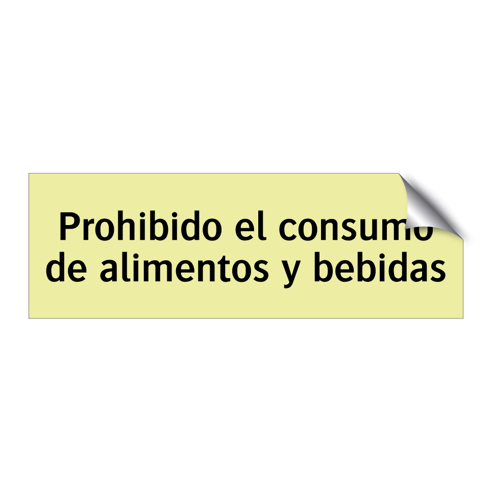 Prohibido el consumo de alimentos y bebidas