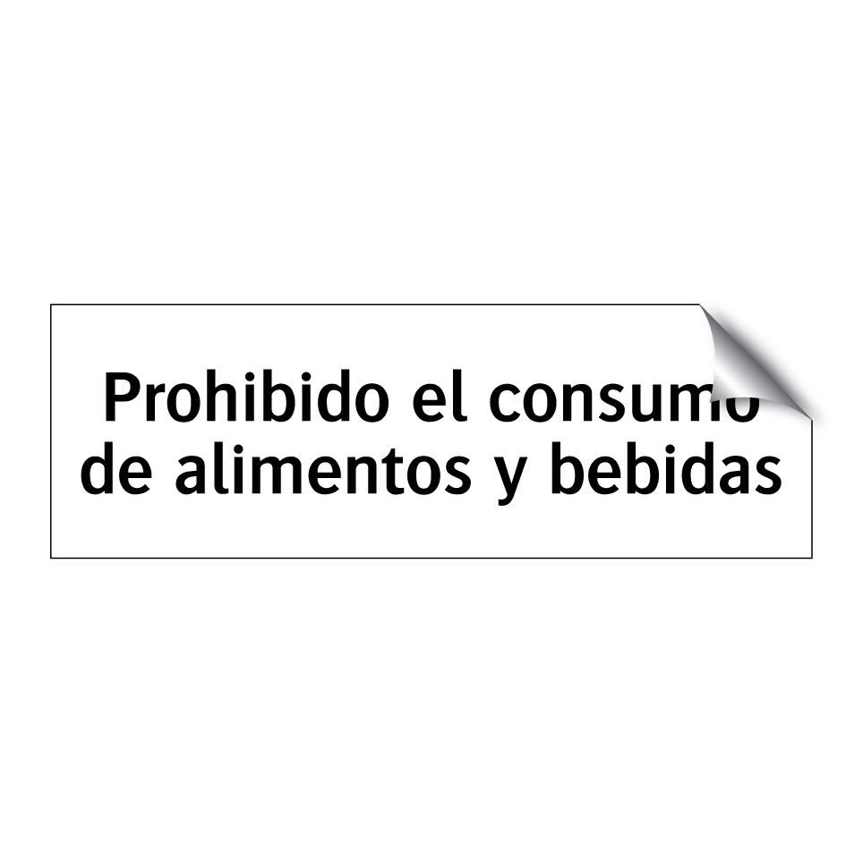 Prohibido el consumo de alimentos y bebidas