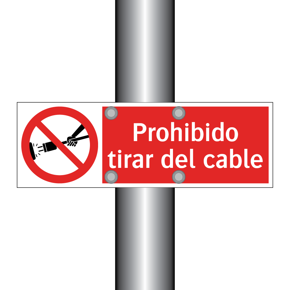 Prohibido tirar del cable