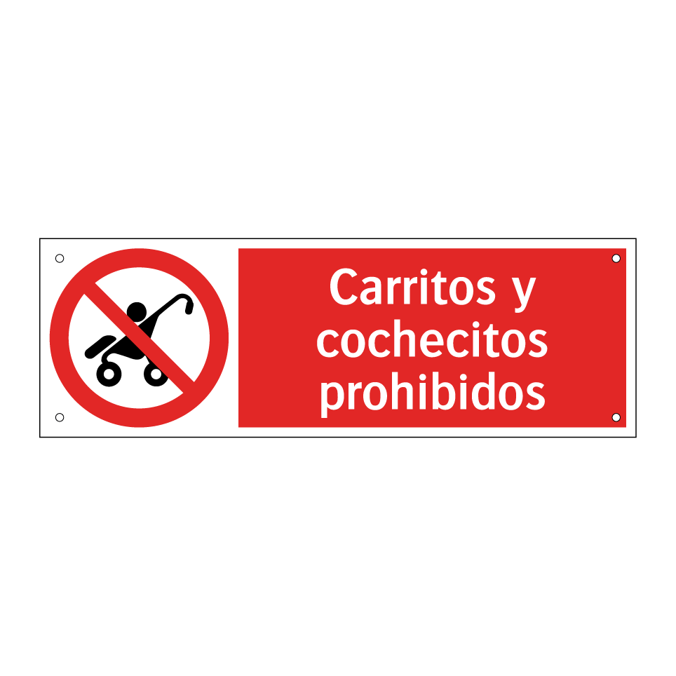 Carritos y cochecitos prohibidos