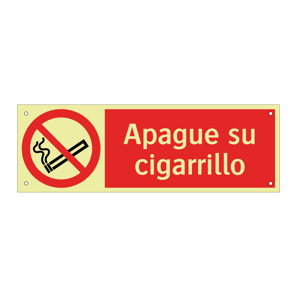 Apague su cigarrillo