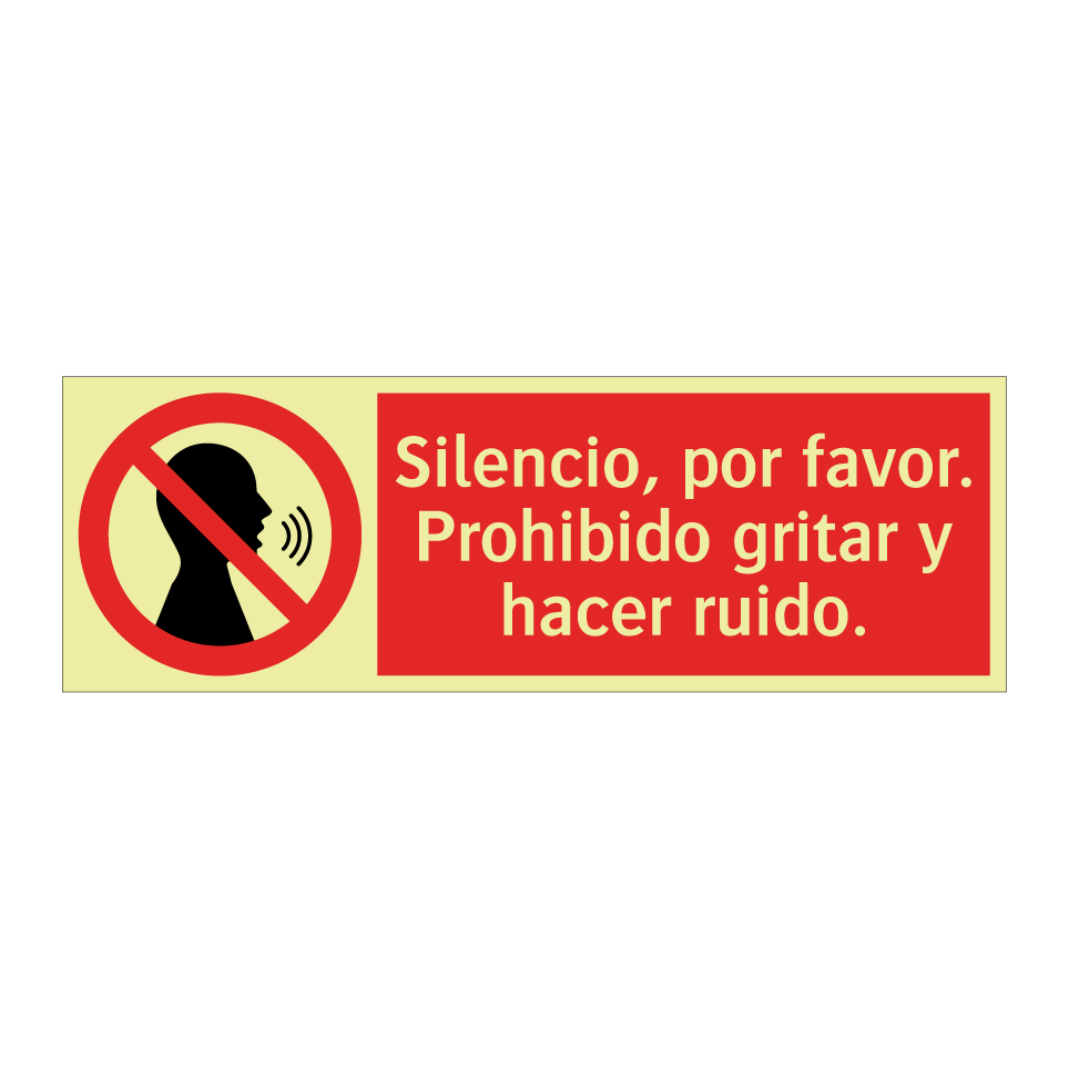 Silencio, por favor. Prohibido gritar y hacer ruido.