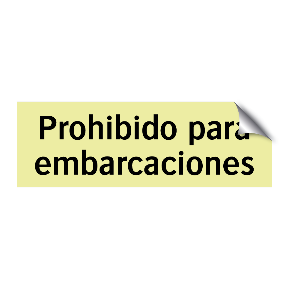 Prohibido para embarcaciones