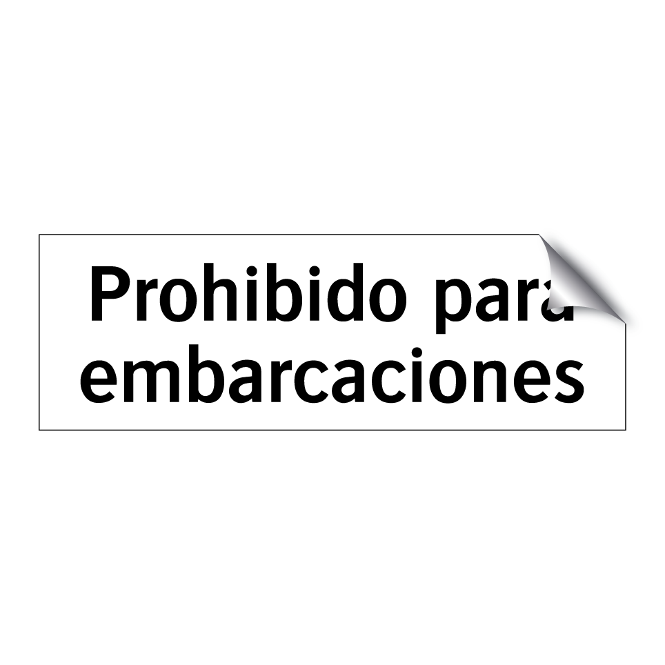 Prohibido para embarcaciones