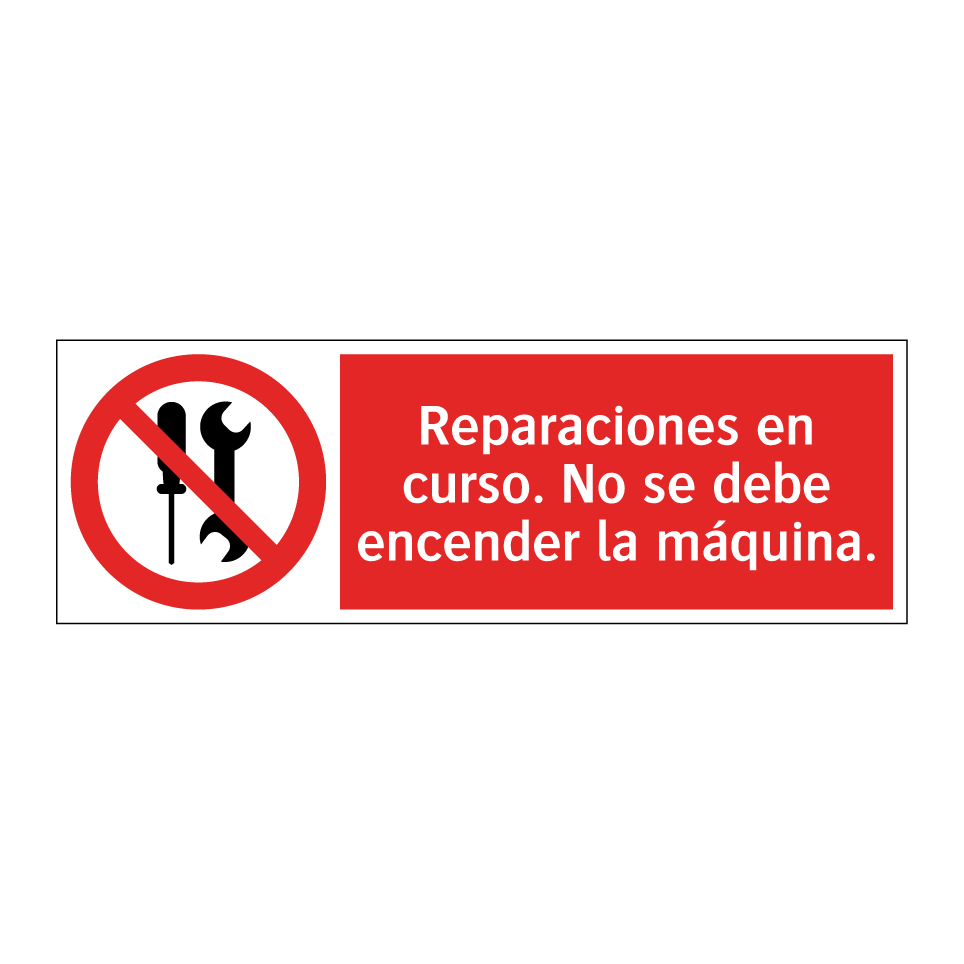 Reparaciones en curso. No se debe encender la máquina.