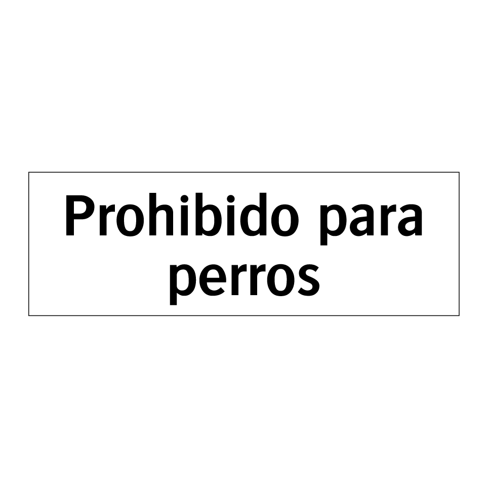 Prohibido para perros