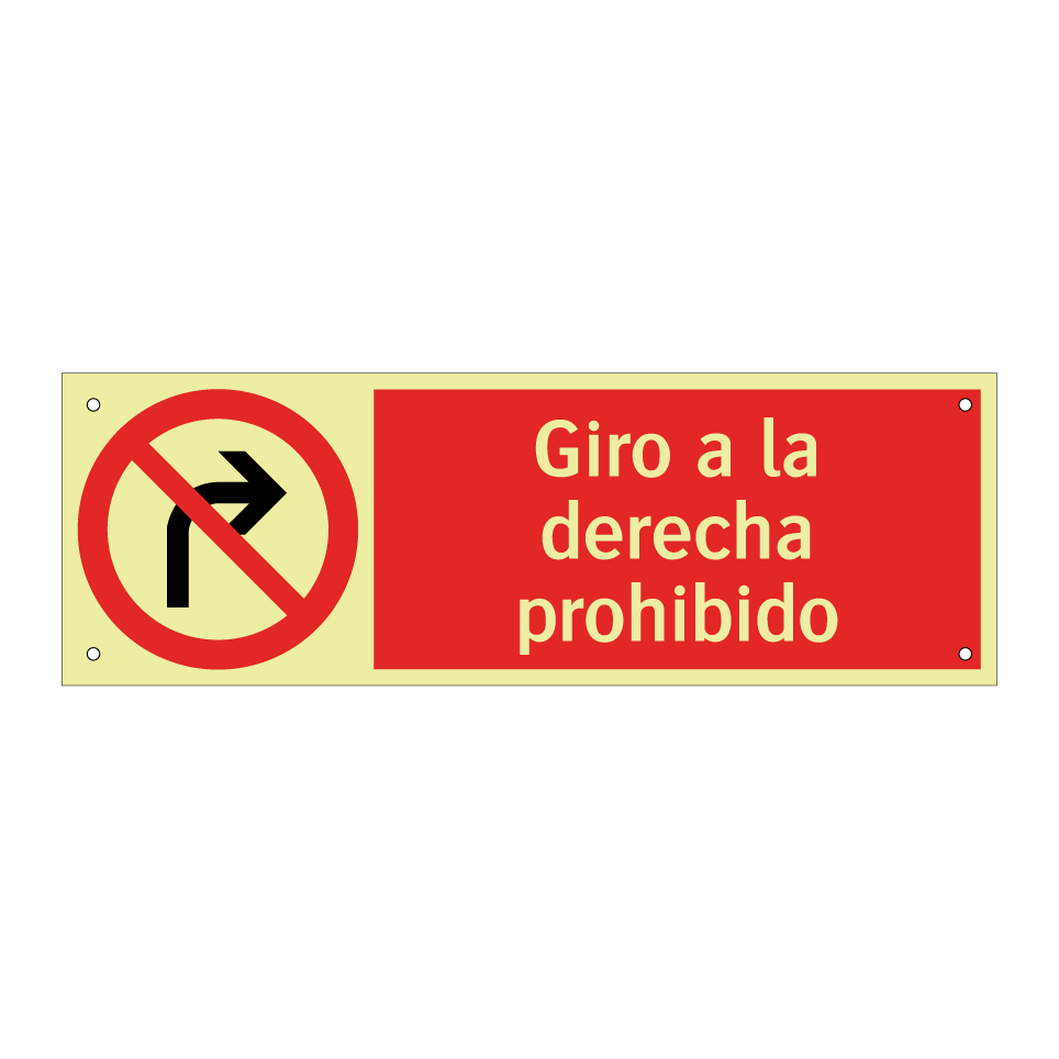 Giro a la derecha prohibido