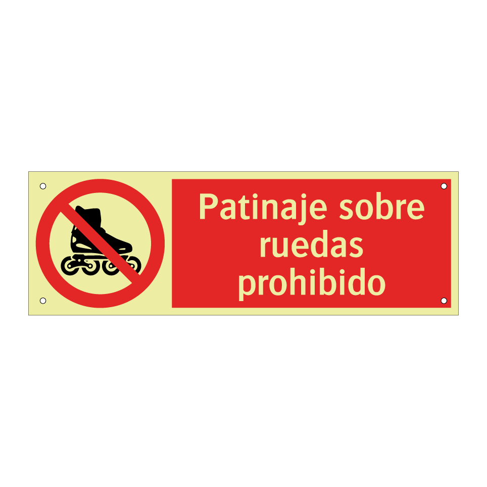 Patinaje sobre ruedas prohibido