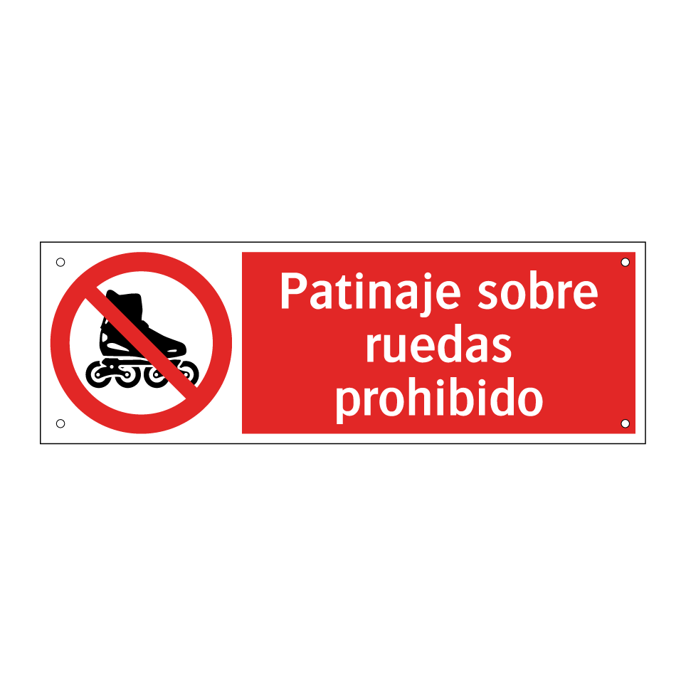 Patinaje sobre ruedas prohibido