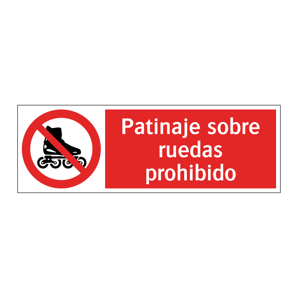 Patinaje sobre ruedas prohibido