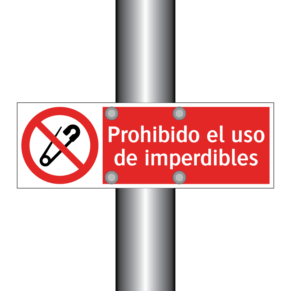 Prohibido el uso de imperdibles