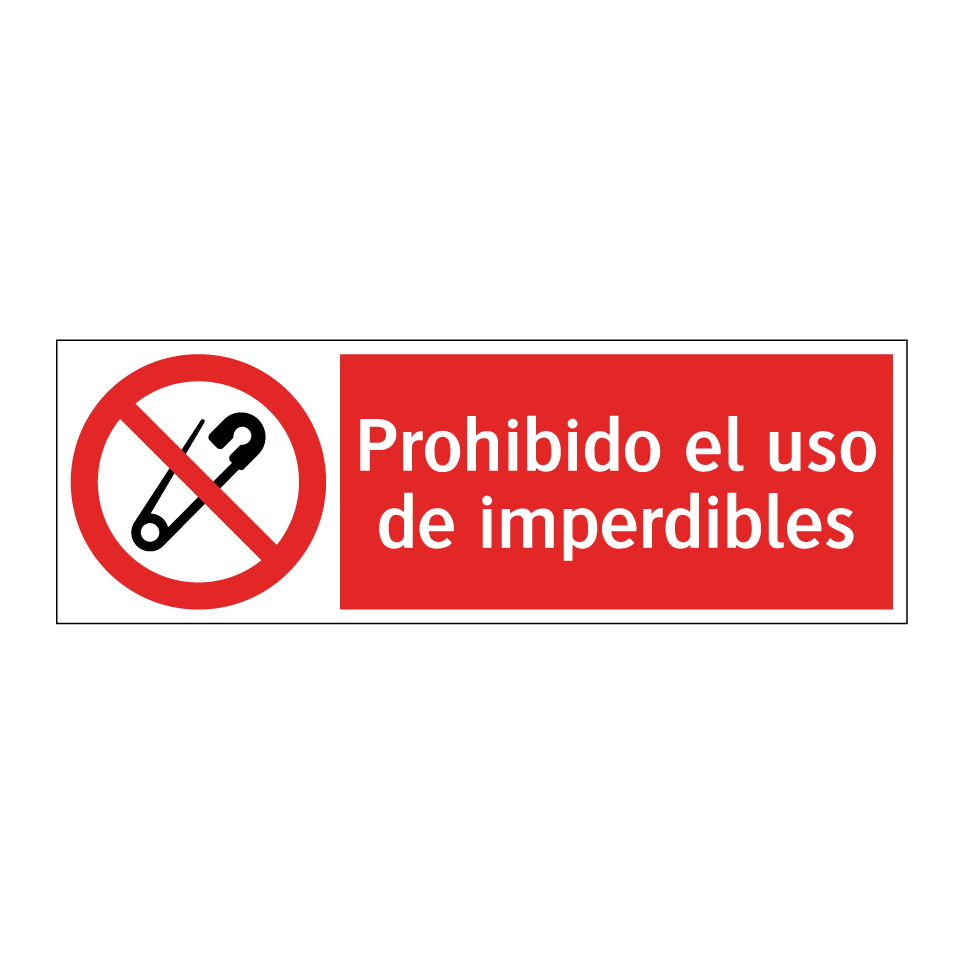 Prohibido el uso de imperdibles