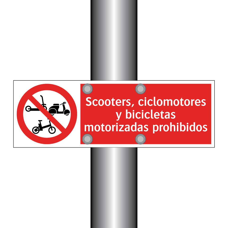 Scooters, ciclomotores y bicicletas motorizadas prohibidos