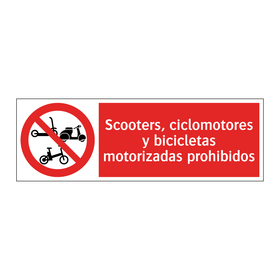 Scooters, ciclomotores y bicicletas motorizadas prohibidos
