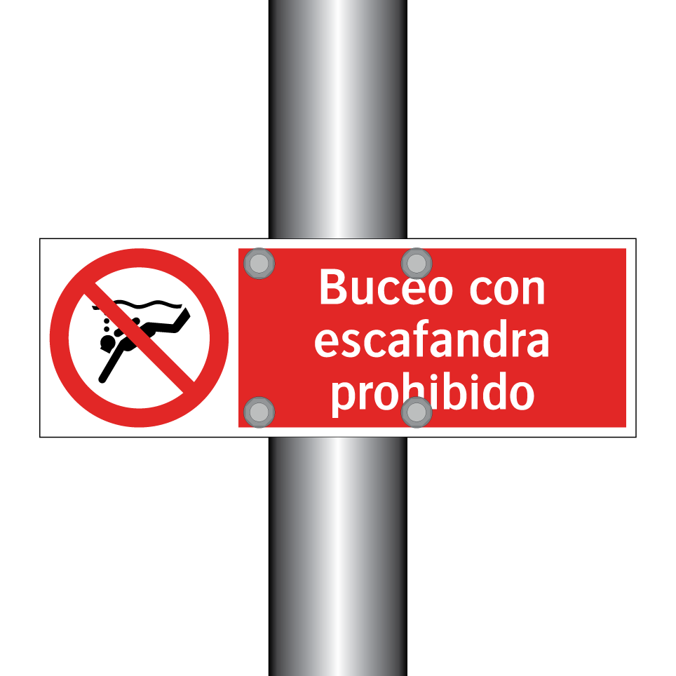 Buceo con escafandra prohibido