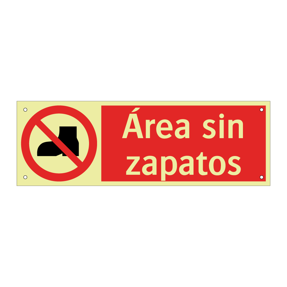 Área sin zapatos