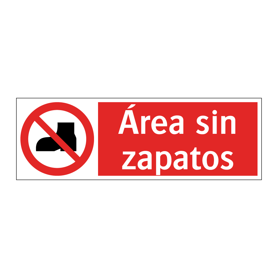 Área sin zapatos