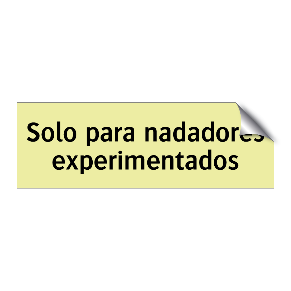 Solo para nadadores experimentados