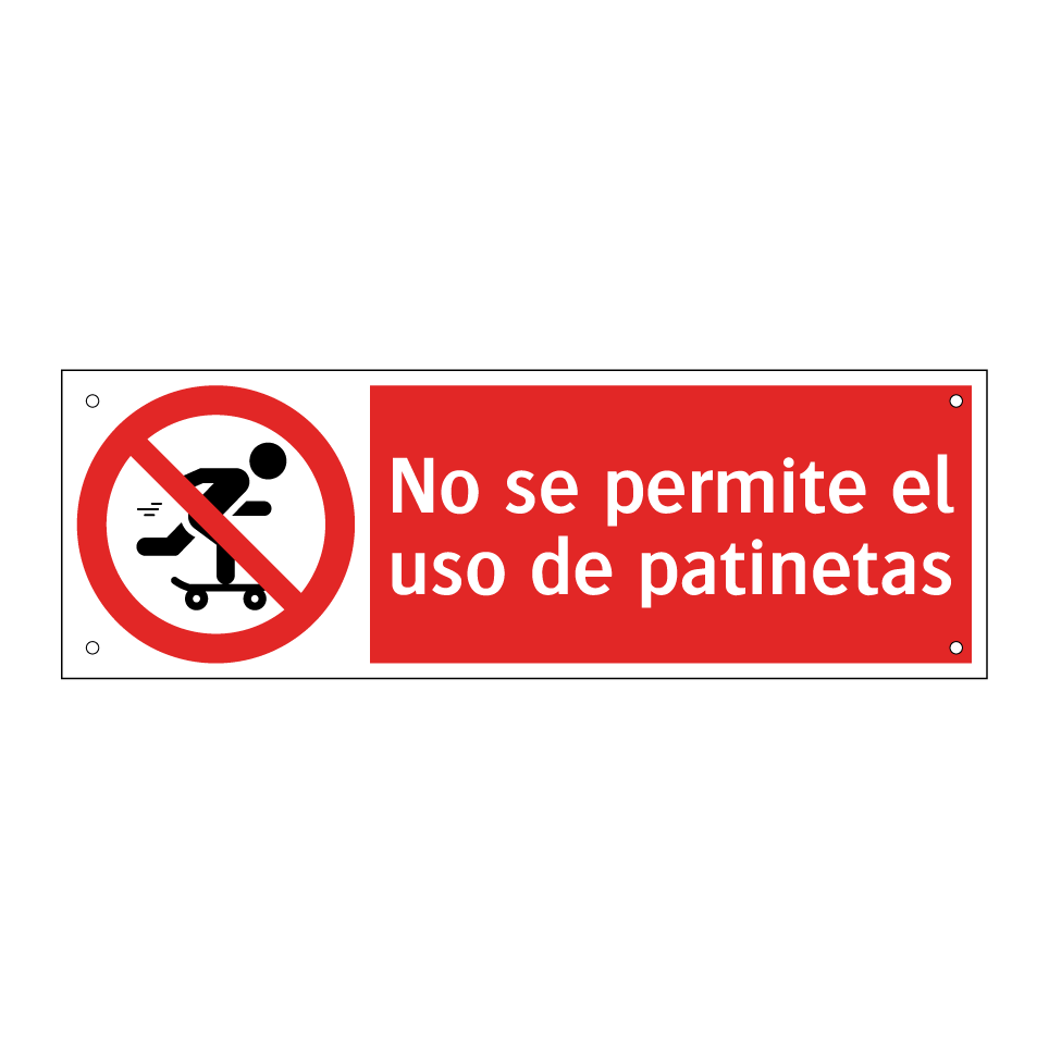 No se permite el uso de patinetas