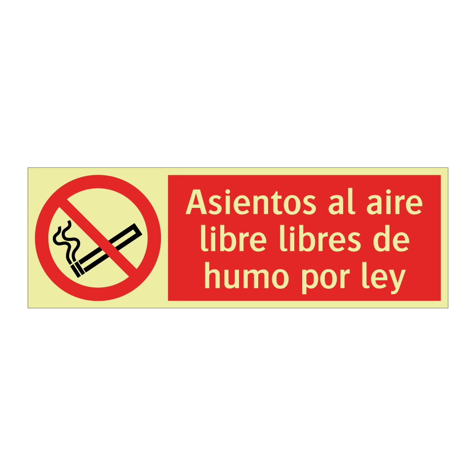 Asientos al aire libre libres de humo por ley