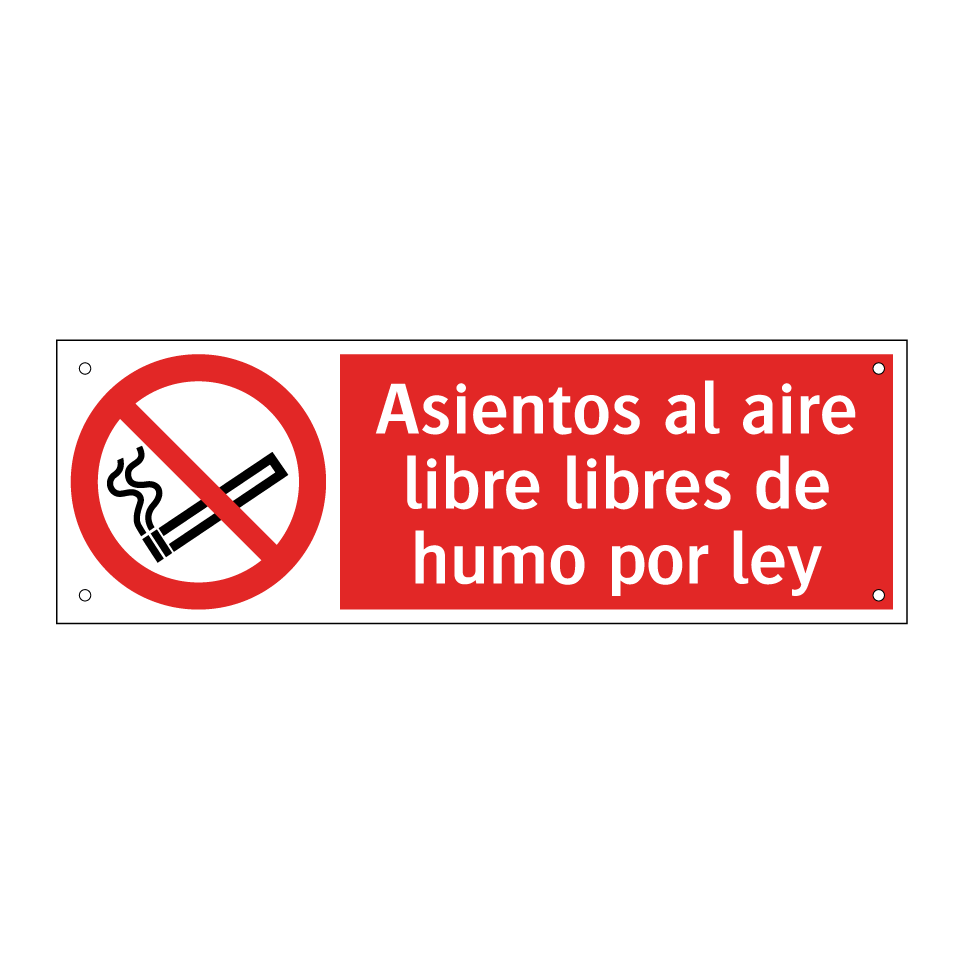 Asientos al aire libre libres de humo por ley