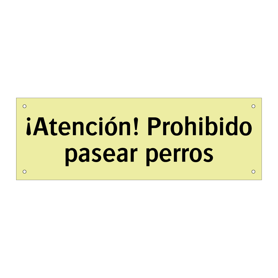 ¡Atención! Prohibido pasear perros