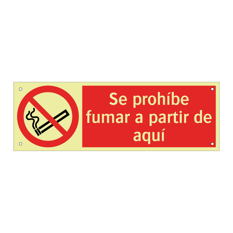 Se prohíbe fumar a partir de aquí