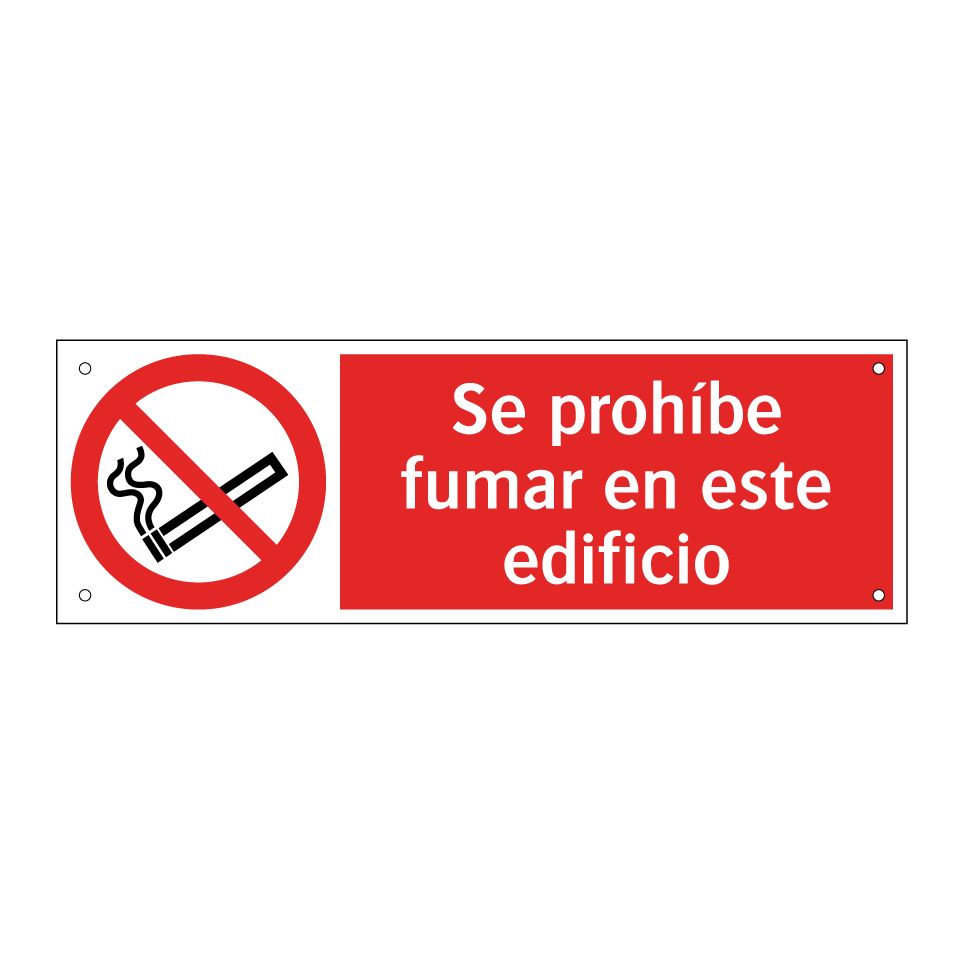 Se prohíbe fumar en este edificio