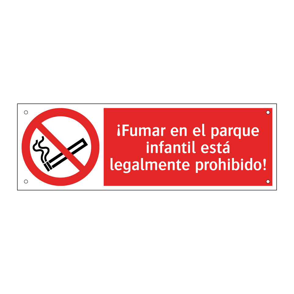¡Fumar en el parque infantil está legalmente prohibido!