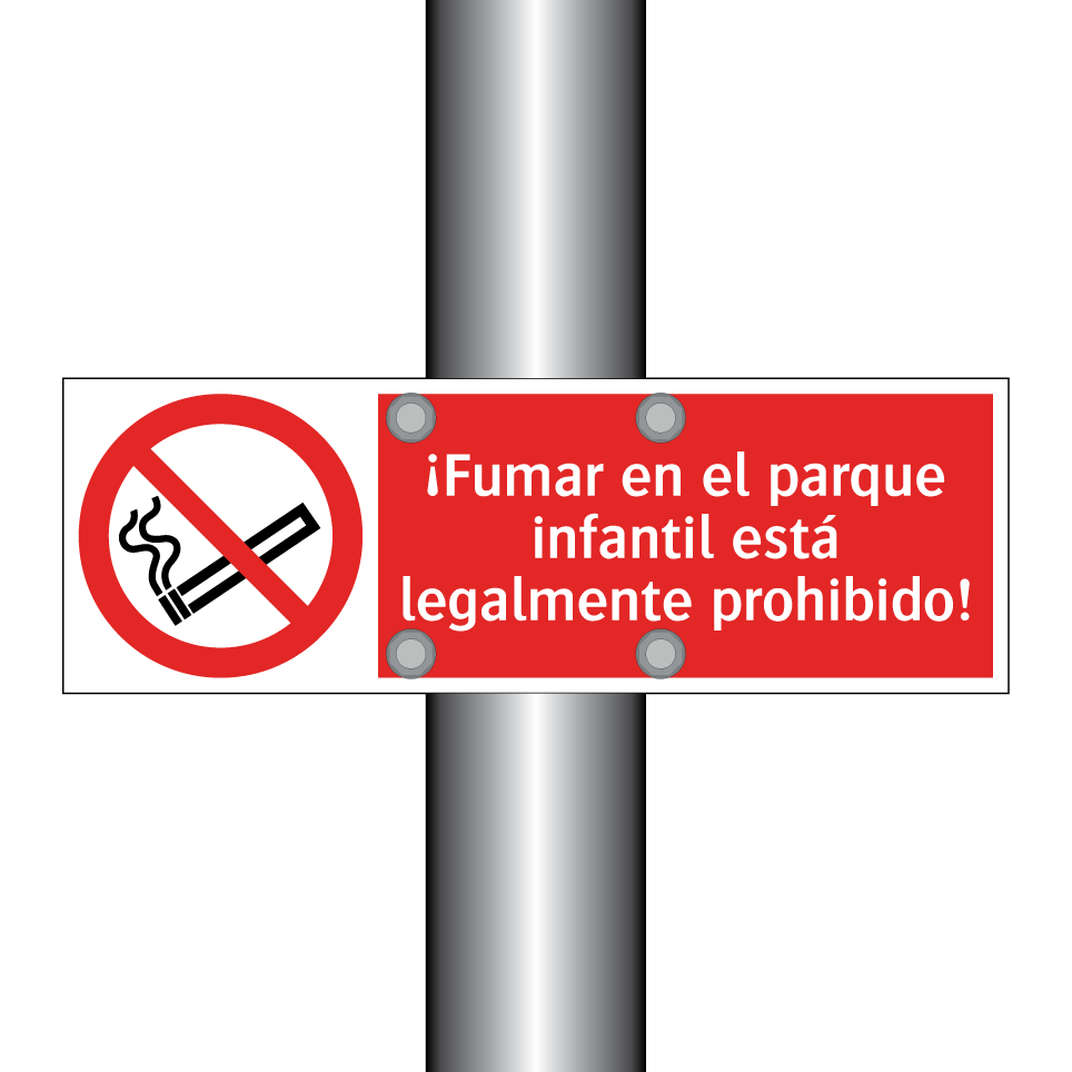 ¡Fumar en el parque infantil está legalmente prohibido!